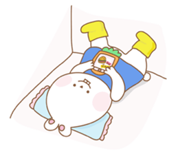 Chubby rabbit & carrot sticker #7435358