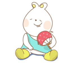 Chubby rabbit & carrot sticker #7435363