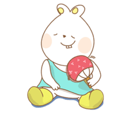 Chubby rabbit & carrot sticker #7435363