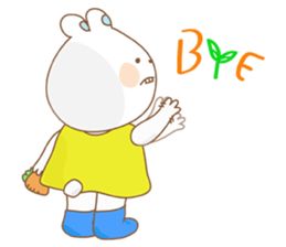 Chubby rabbit & carrot sticker #7435367