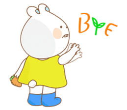 Chubby rabbit & carrot sticker #7435367