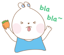 Chubby rabbit & carrot sticker #7435368