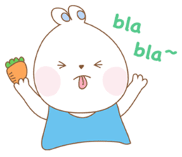 Chubby rabbit & carrot sticker #7435368