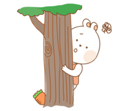 Chubby rabbit & carrot sticker #7435369