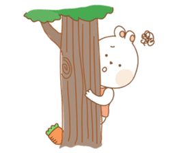Chubby rabbit & carrot sticker #7435369