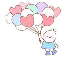 Chubby rabbit & carrot sticker #7435370