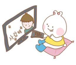 Chubby rabbit & carrot sticker #7435371