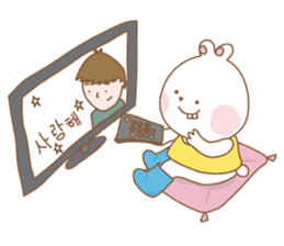 Chubby rabbit & carrot sticker #7435371