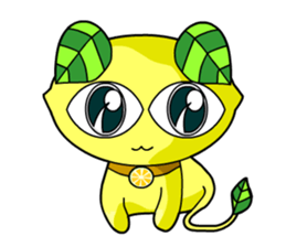 Lemon cat sticker #7436375