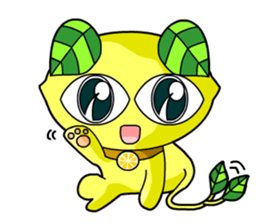 Lemon cat sticker #7436378