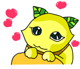 Lemon cat sticker #7436381