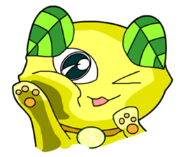 Lemon cat sticker #7436382