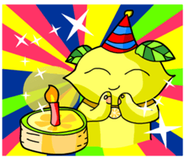 Lemon cat sticker #7436393