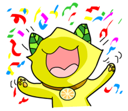 Lemon cat sticker #7436396