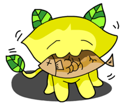 Lemon cat sticker #7436410
