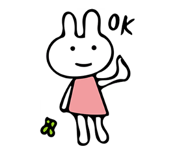 Simple bunny sticker #7436532