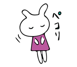 Simple bunny sticker #7436543