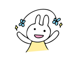 Simple bunny sticker #7436545