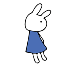 Simple bunny sticker #7436551