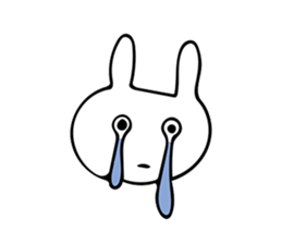 Simple bunny sticker #7436552