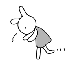 Simple bunny sticker #7436555