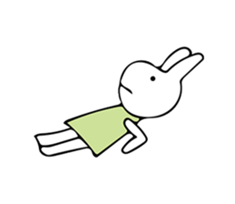 Simple bunny sticker #7436556