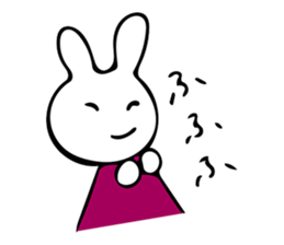 Simple bunny sticker #7436564