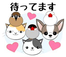 Message from dog cat bird sticker #7437109
