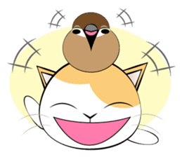 Message from dog cat bird sticker #7437128