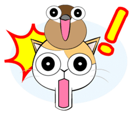 Message from dog cat bird sticker #7437131