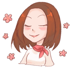 Chompu, Close eye and gentle smile sticker #7438652