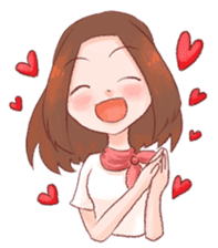 Chompu, Close eye and gentle smile sticker #7438653