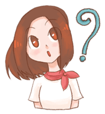 Chompu, Close eye and gentle smile sticker #7438654