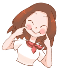 Chompu, Close eye and gentle smile sticker #7438656