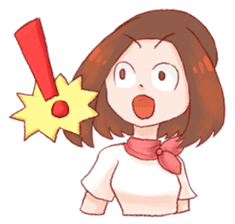 Chompu, Close eye and gentle smile sticker #7438658