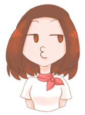 Chompu, Close eye and gentle smile sticker #7438659