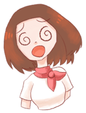 Chompu, Close eye and gentle smile sticker #7438660