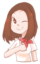 Chompu, Close eye and gentle smile sticker #7438661