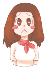 Chompu, Close eye and gentle smile sticker #7438664