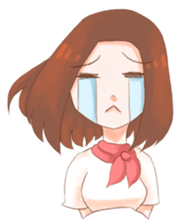 Chompu, Close eye and gentle smile sticker #7438665