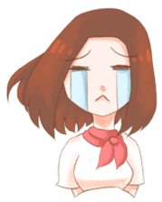 Chompu, Close eye and gentle smile sticker #7438665