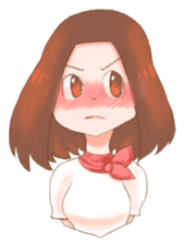 Chompu, Close eye and gentle smile sticker #7438666