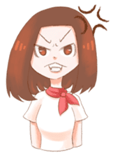 Chompu, Close eye and gentle smile sticker #7438667