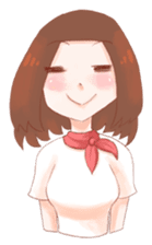 Chompu, Close eye and gentle smile sticker #7438669