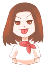 Chompu, Close eye and gentle smile sticker #7438670