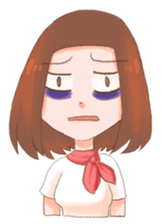 Chompu, Close eye and gentle smile sticker #7438671