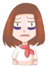 Chompu, Close eye and gentle smile sticker #7438671