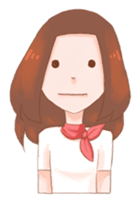 Chompu, Close eye and gentle smile sticker #7438672