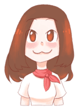 Chompu, Close eye and gentle smile sticker #7438673