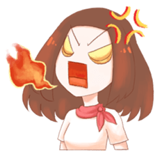 Chompu, Close eye and gentle smile sticker #7438674